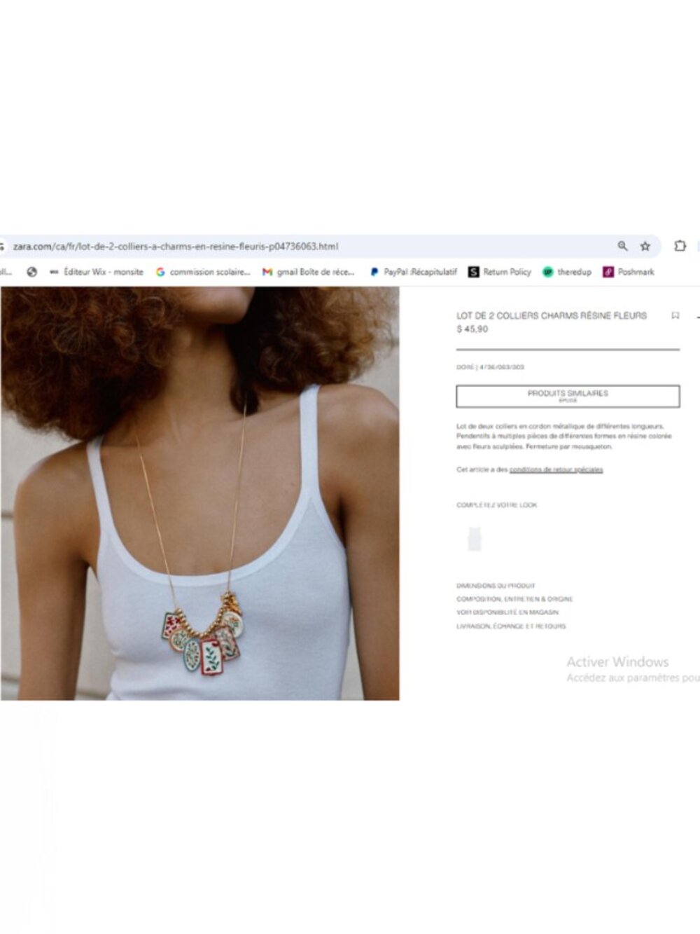 NEW 2026 Zara Double Ceramic enamel Floral necklace - Picture 6 of 7
